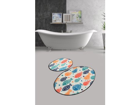L`ESSENTIEL MAISON Set 2 prostirke za kupatilo Fish Djt Colourful