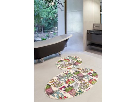 L`ESSENTIEL MAISON Set 2 prostirke za kupatilo Flowerpot Djt