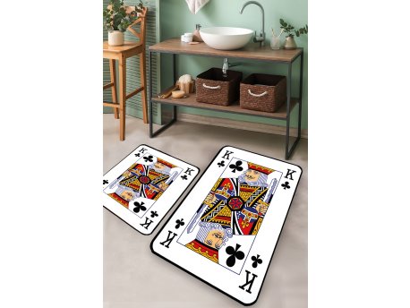 L`ESSENTIEL MAISON Set 2 prostirke za kupatilo Karo Playing Card
