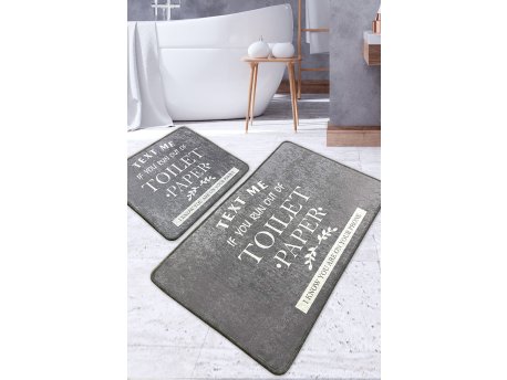 L`ESSENTIEL MAISON Set 2 prostirke za kupatilo Toilet Grey