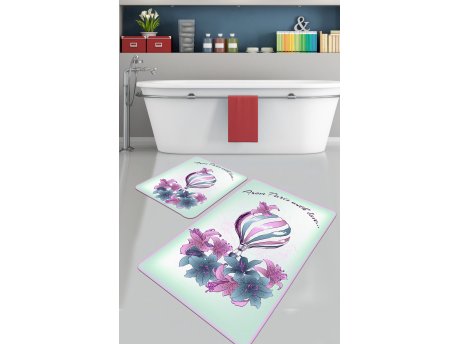 L`ESSENTIEL MAISON Set 2 prostirke za kupatilo Purple Balloon