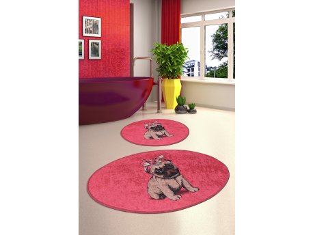 L`ESSENTIEL MAISON Set 2 prostirke za kupatilo Pink Pug