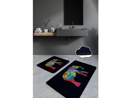 L`ESSENTIEL MAISON Set 2 prostirke za kupatilo Olifant Black