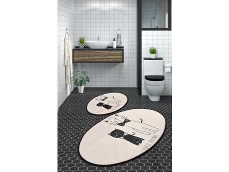 L`ESSENTIEL MAISON Set 2 prostirke za kupatilo Little Cats