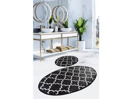 L`ESSENTIEL MAISON Set 2 prostirke za kupatilo Kupa Black