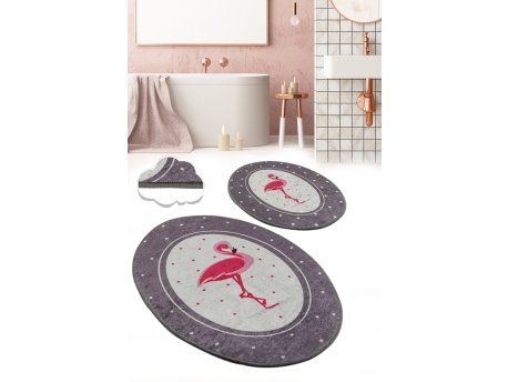 L`ESSENTIEL MAISON Set 2 prostirke za kupatilo Chile Flamingo