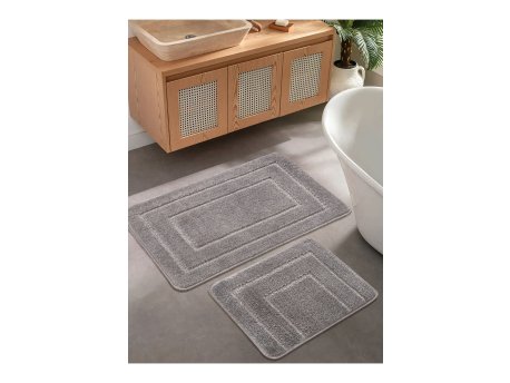 L`ESSENTIEL MAISON Set 2 prostirke za kupatilo Cerceve Grey