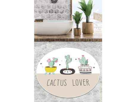 L`ESSENTIEL MAISON Prostirka za kupatilo Pink Cactus Djt (120 cm)