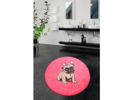 L`ESSENTIEL MAISON Prostirka za kupatilo Pink Pug Djt (100 cm)