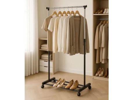 ModernHome Univerzalni stalak za odecu sa podesivom visinom i tockicima