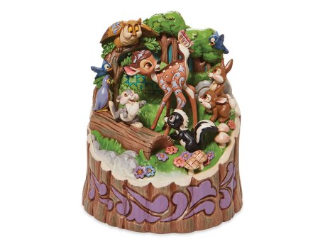 JIM SHORE Forest Friends (Bambi Carved by Heart Figurine)