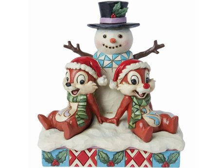 JIM SHORE Chip n Dale Snowman Figurine