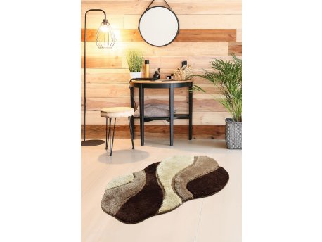 L`ESSENTIEL MAISON Prostirka za kupatilo Curves Brown (70 x 120)
