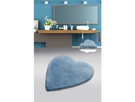L`ESSENTIEL MAISON Prostirka za kupatilo Cuore Blue (90 cm)