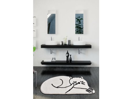 L`ESSENTIEL MAISON Prostirka za kupatilo Sleepıng Cat Whıte