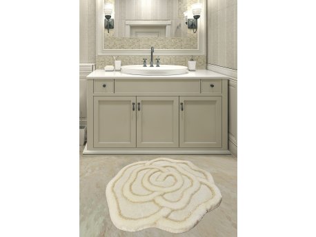 L`ESSENTIEL MAISON Prostirka za kupatilo Big Rose Ecru