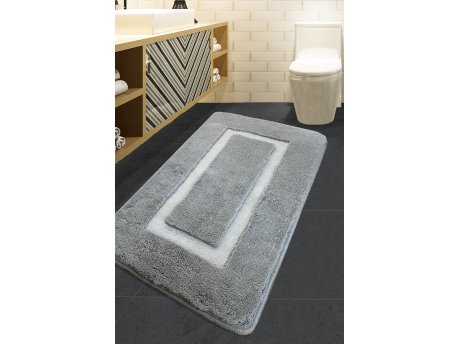 L`ESSENTIEL MAISON Prostirka za kupatilo Quadrato Frame Grey