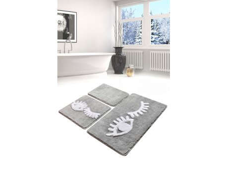 L`ESSENTIEL MAISON Set 3 prostirke za kupatilo Big Eyes Grey