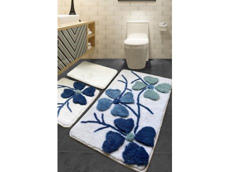 L`ESSENTIEL MAISON Set 3 prostirke za kupatilo Kircicegi Blue