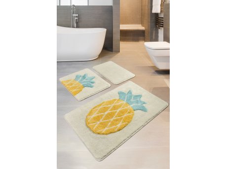 L`ESSENTIEL MAISON Set 3 prostirke za kupatilo Ananas