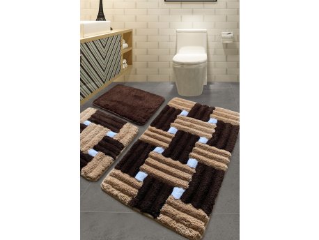L`ESSENTIEL MAISON Set 3 prostirke za kupatilo Piazza Coffee