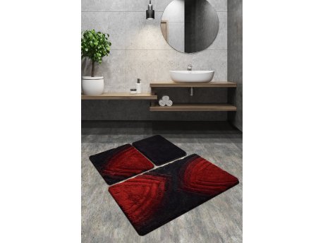 L`ESSENTIEL MAISON Set 3 prostirke za kupatilo Stella Red
