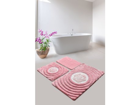 L`ESSENTIEL MAISON Set 3 prostirke za kupatilo Floria Pink