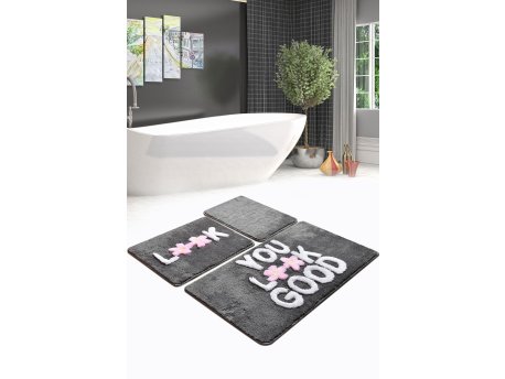L`ESSENTIEL MAISON Set 3 prostirke za kupatilo Look Grey