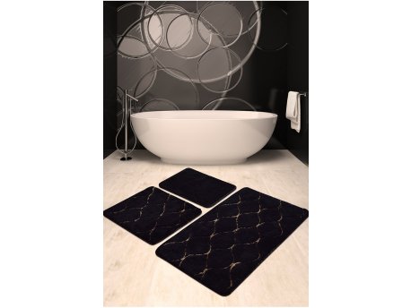 L`ESSENTIEL MAISON Set 3 prostirke za kupatilo Infinity Black