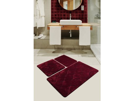 L`ESSENTIEL MAISON Set 3 prostirke za kupatilo Infinity Cherry