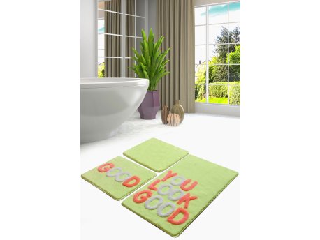 L`ESSENTIEL MAISON Set 3 prostirke za kupatilo Good Green