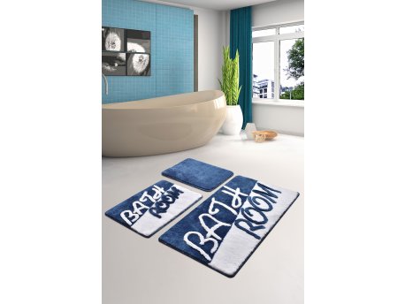 L`ESSENTIEL MAISON Set 3 prostirke za kupatilo Bathroom Blue