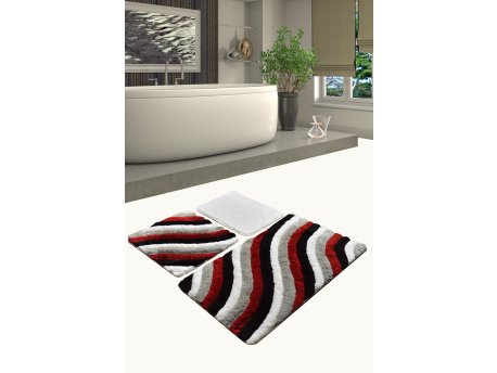 L`ESSENTIEL MAISON Set 3 prostirke za kupatilo Colourful Red