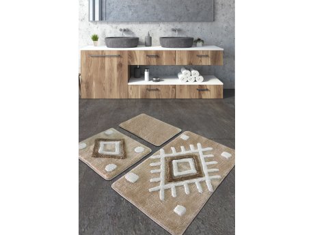 L`ESSENTIEL MAISON Set 3 prostirke za kupatilo Punica Stone