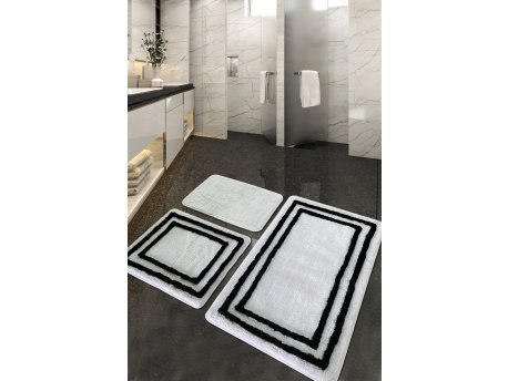 L`ESSENTIEL MAISON Set 3 prostirke za kupatilo Duplici White