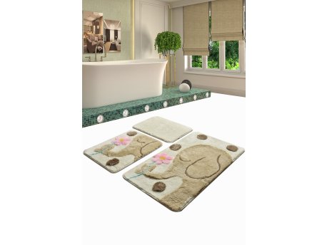 L`ESSENTIEL MAISON Set 3 prostirke za kupatilo Buyuk Fil Brown