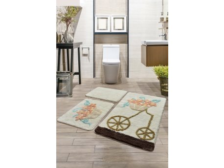 L`ESSENTIEL MAISON Set 3 prostirke za kupatilo Alacati Salmon
