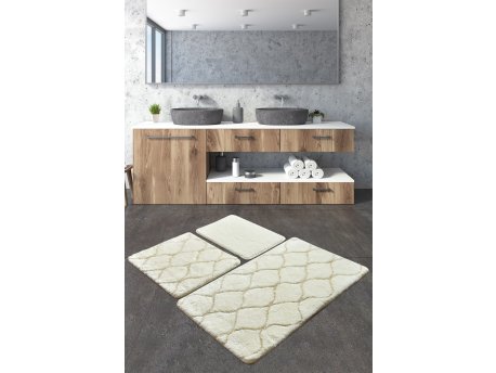 L`ESSENTIEL MAISON Set 3 prostirke za kupatilo Infinity Ecru