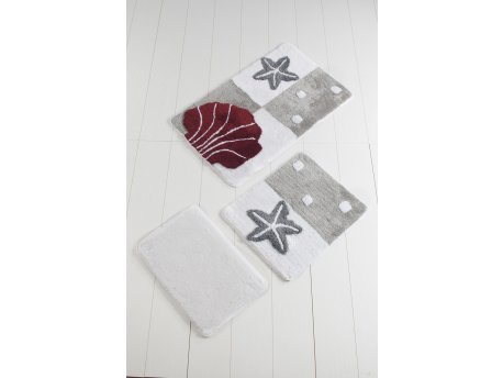 L`ESSENTIEL MAISON Set 3 prostirke za kupatilo Deniz Yildizi Grey