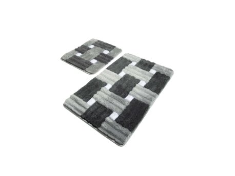 L`ESSENTIEL MAISON Set 2 prostirke za kupatilo Piazza Grey