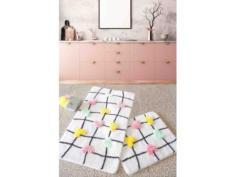 L`ESSENTIEL MAISON Set 2 prostirke za kupatilo My Heart Colourful