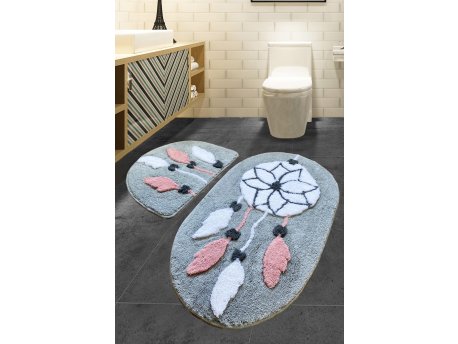 L`ESSENTIEL MAISON Set 2 prostirke za kupatilo Ruya Grey