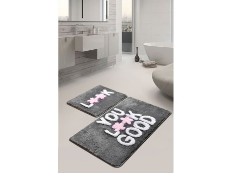 L`ESSENTIEL MAISON Set 2 prostirke za kupatilo Look Grey