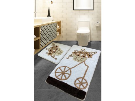 L`ESSENTIEL MAISON Set 2 prostirke za kupatilo Alacati Brown