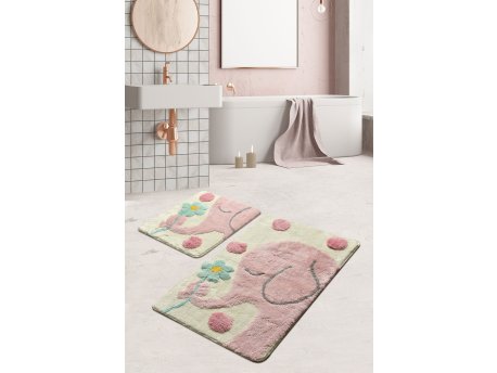 L`ESSENTIEL MAISON Set 2 prostirke za kupatilo Buyuk Fil Pink