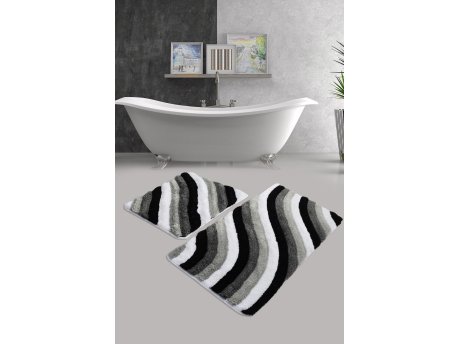 L`ESSENTIEL MAISON Set 2 prostirke za kupatilo Colorful Grey