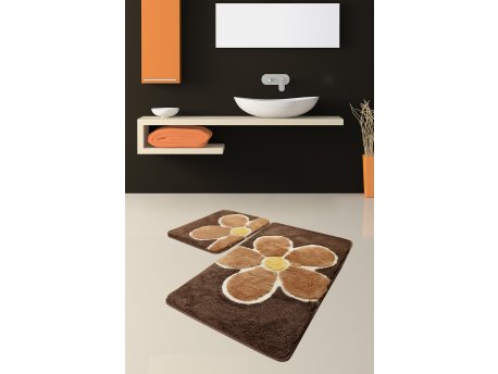 L`ESSENTIEL MAISON Set 2 prostirke za kupatilo Flower Brown