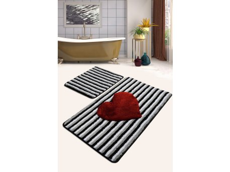 L`ESSENTIEL MAISON Set 2 prostirke za kupatilo Heart Line