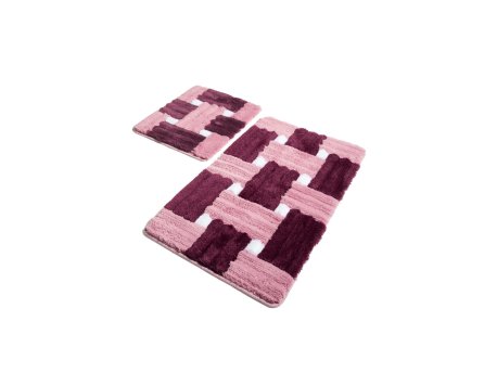 L`ESSENTIEL MAISON Set 2 prostirke za kupatilo Piazza Purple