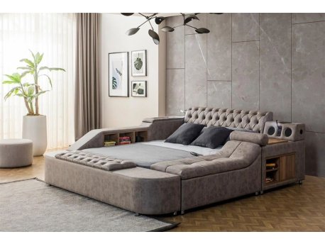 HANAH HOME Bračni krevet Dorwell Smart Brown